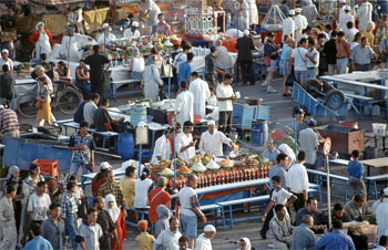 Ambiente en la plaza de Marraquech Fot: Toni Nogales
